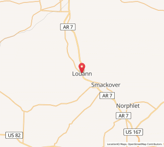 Map of Louann, Arkansas