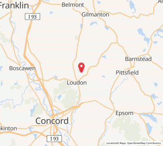 Map of Loudon, New Hampshire