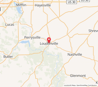 Map of Loudonville, Ohio