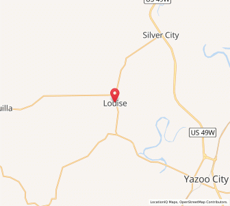 Map of Louise, Mississippi