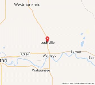 Map of Louisville, Kansas