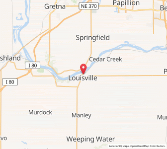 Map of Louisville, Nebraska