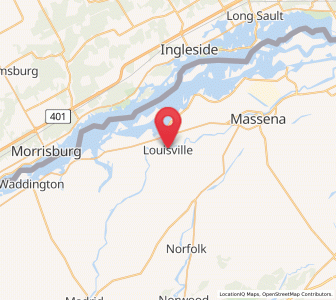 Map of Louisville, New York