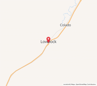 Map of Lovelock, Nevada