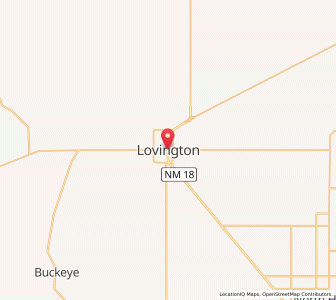 Map of Lovington, New Mexico