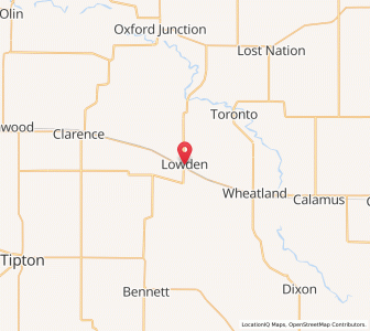 Map of Lowden, Iowa