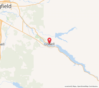 Map of Lowell, Oregon