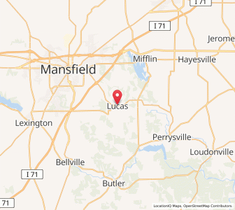 Map of Lucas, Ohio