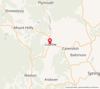 Map of Ludlow, Vermont