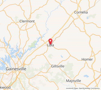 Map of Lula, Georgia