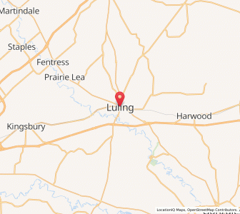 Map of Luling, Texas
