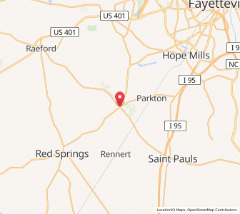 Map of Lumber Bridge, North Carolina