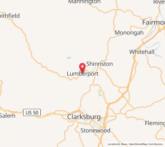 Map of Lumberport, West Virginia