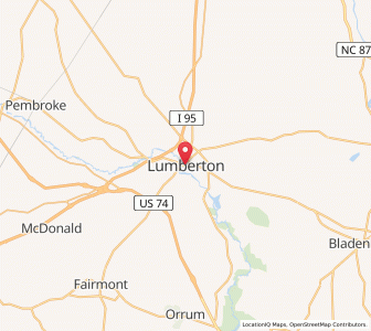 Map of Lumberton, North Carolina