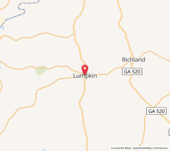 Map of Lumpkin, Georgia