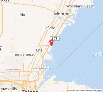 Map of Luna Pier, Michigan