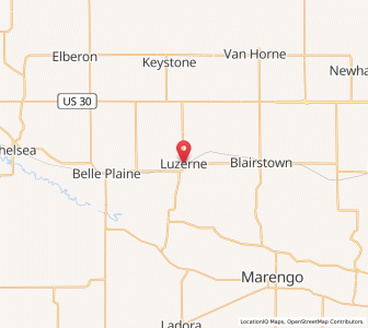 Map of Luzerne, Iowa