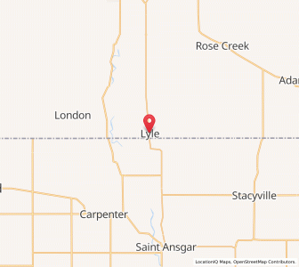 Map of Lyle, Minnesota