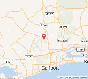 Map of Lyman, Mississippi