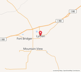Map of Lyman, Wyoming