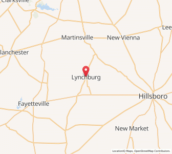 Map of Lynchburg, Ohio