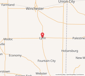 Map of Lynn, Indiana