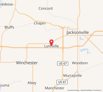 Map of Lynnville, Illinois