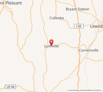 Map of Lynnville, Tennessee