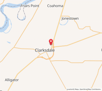 Map of Lyon, Mississippi