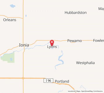 Map of Lyons, Michigan