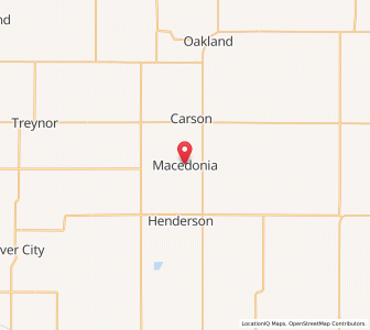 Map of Macedonia, Iowa