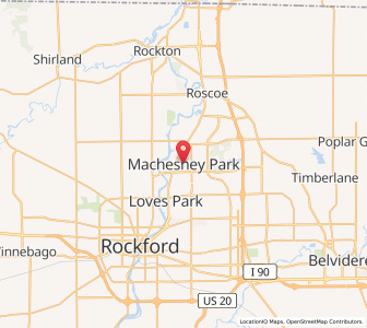Map of Machesney Park, Illinois