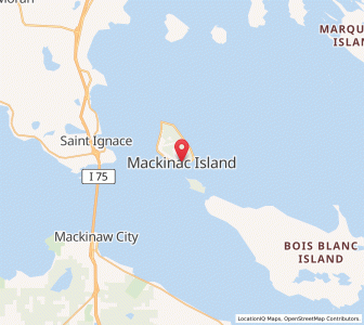 Map of Mackinac Island, Michigan