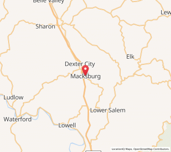 Map of Macksburg, Ohio