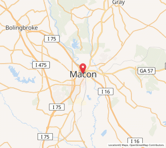 Map of Macon, Georgia