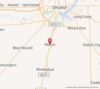 Map of Macon, Illinois