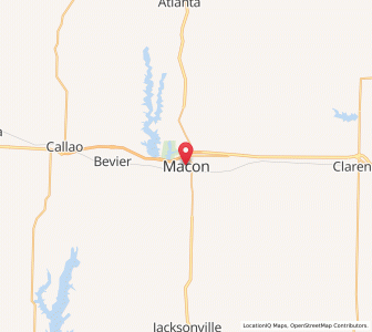 Map of Macon, Missouri