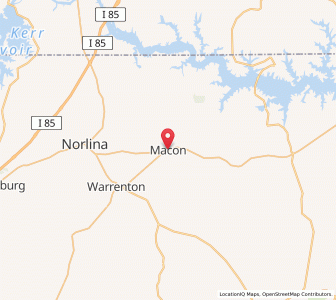 Map of Macon, North Carolina