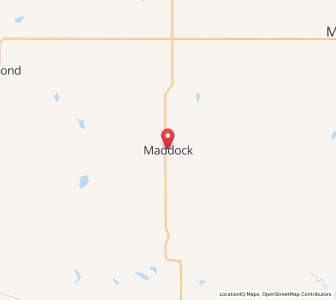 Map of Maddock, North Dakota