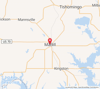 Map of Madill, Oklahoma