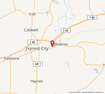 Map of Madison, Arkansas