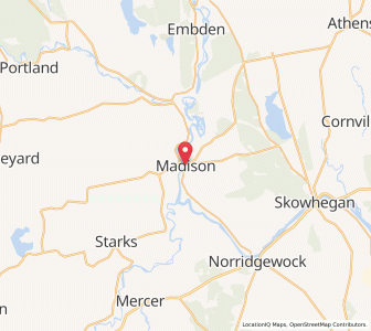 Map of Madison, Maine
