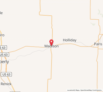 Map of Madison, Missouri