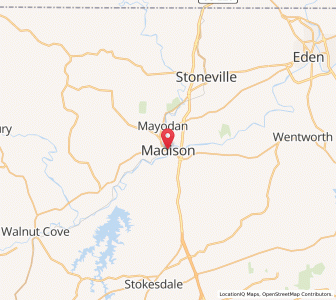 Map of Madison, North Carolina