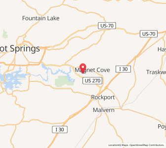 Map of Magnet Cove, Arkansas