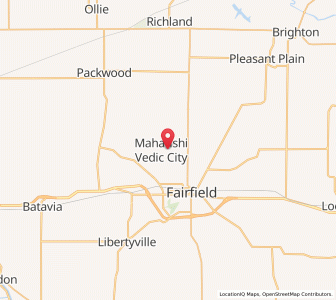 Map of Maharishi Vedic City, Iowa