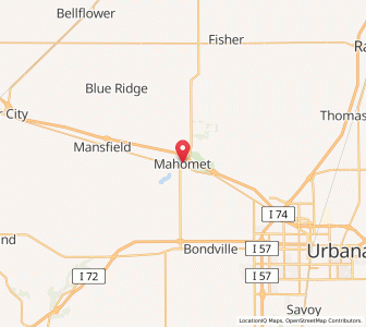 Map of Mahomet, Illinois