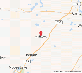 Map of Mahtowa, Minnesota