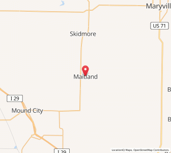 Map of Maitland, Missouri