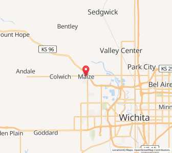 Map of Maize, Kansas